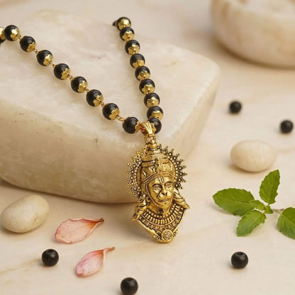 Hanuman Raksha Pendant with Karungali Mala