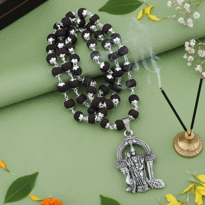 Lord Murugan Pendant with Karungali Mala | Natural Ebony Wood |